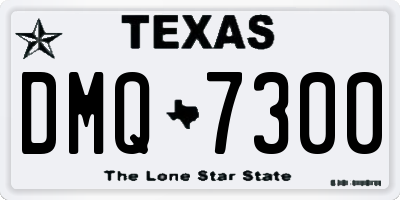TX license plate DMQ7300