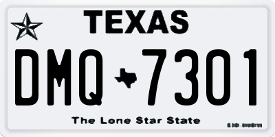TX license plate DMQ7301