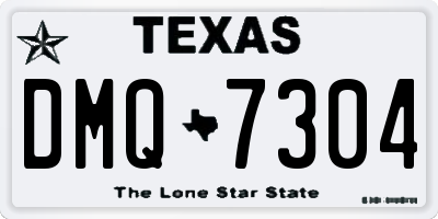 TX license plate DMQ7304