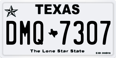 TX license plate DMQ7307