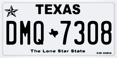 TX license plate DMQ7308