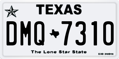 TX license plate DMQ7310