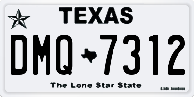 TX license plate DMQ7312