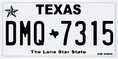 TX license plate DMQ7315