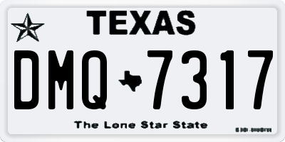 TX license plate DMQ7317
