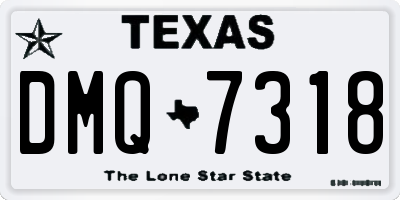 TX license plate DMQ7318