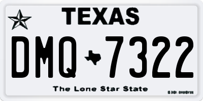 TX license plate DMQ7322
