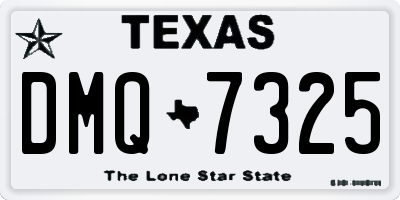 TX license plate DMQ7325