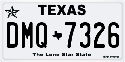 TX license plate DMQ7326