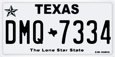 TX license plate DMQ7334