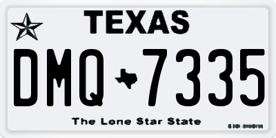 TX license plate DMQ7335
