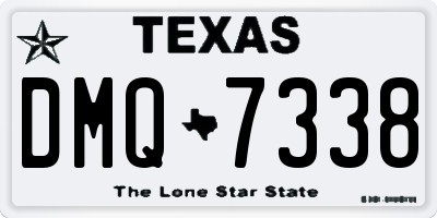 TX license plate DMQ7338