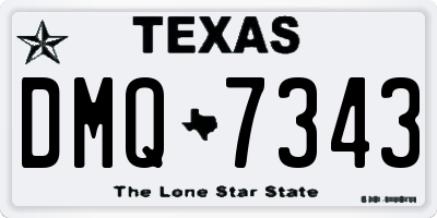 TX license plate DMQ7343