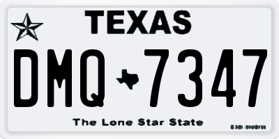 TX license plate DMQ7347