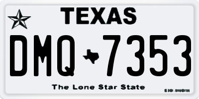 TX license plate DMQ7353