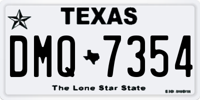 TX license plate DMQ7354