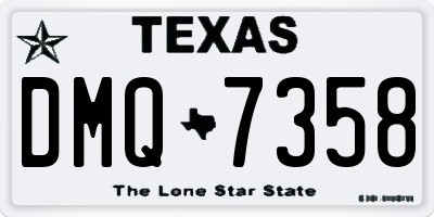 TX license plate DMQ7358