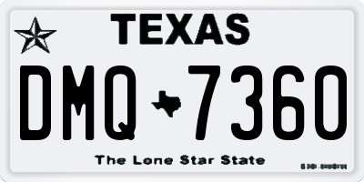 TX license plate DMQ7360