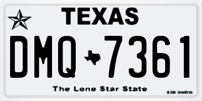 TX license plate DMQ7361