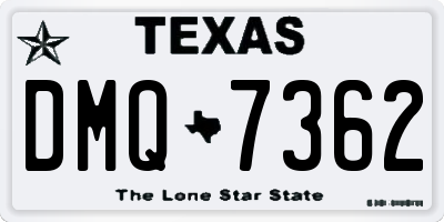 TX license plate DMQ7362