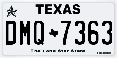 TX license plate DMQ7363