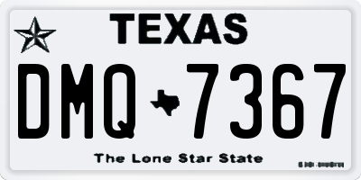 TX license plate DMQ7367