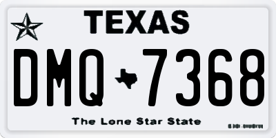 TX license plate DMQ7368