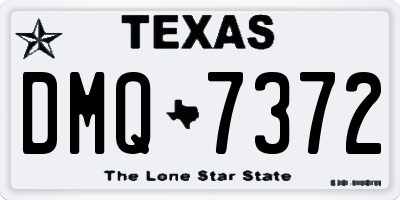 TX license plate DMQ7372