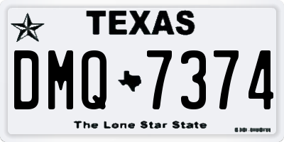 TX license plate DMQ7374
