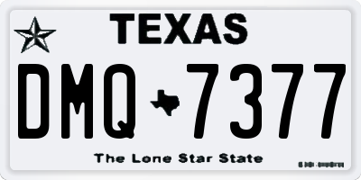 TX license plate DMQ7377