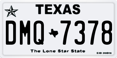 TX license plate DMQ7378