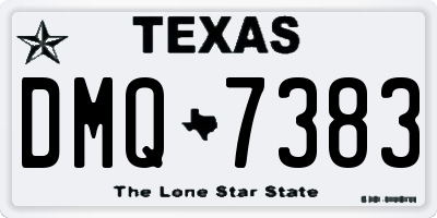TX license plate DMQ7383