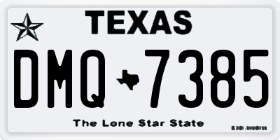 TX license plate DMQ7385