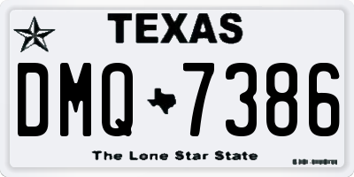 TX license plate DMQ7386