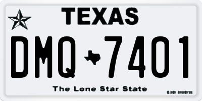 TX license plate DMQ7401