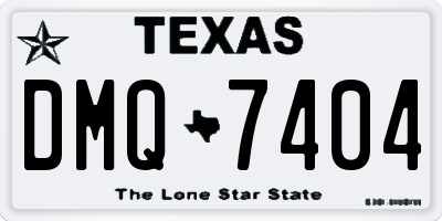 TX license plate DMQ7404
