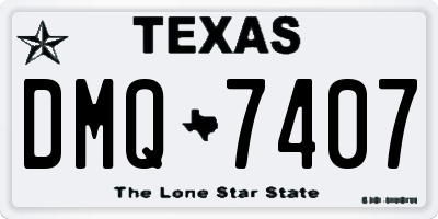TX license plate DMQ7407