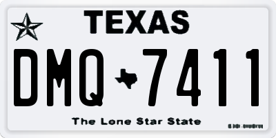 TX license plate DMQ7411