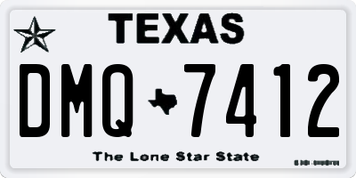 TX license plate DMQ7412