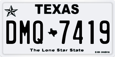 TX license plate DMQ7419