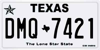 TX license plate DMQ7421
