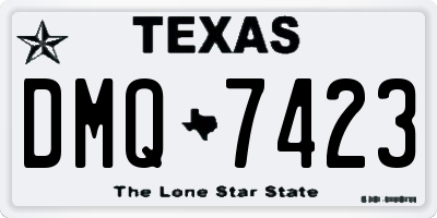 TX license plate DMQ7423