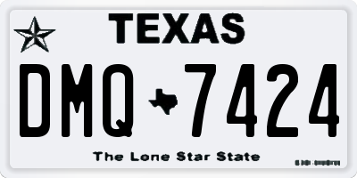 TX license plate DMQ7424