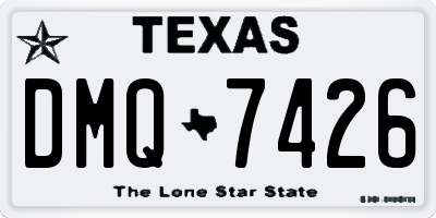 TX license plate DMQ7426