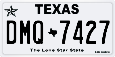 TX license plate DMQ7427