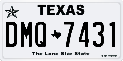 TX license plate DMQ7431