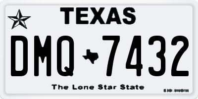 TX license plate DMQ7432