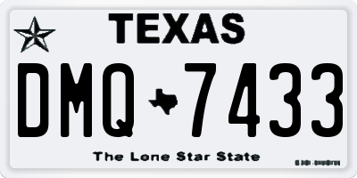 TX license plate DMQ7433