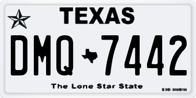 TX license plate DMQ7442