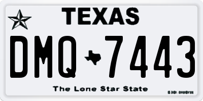 TX license plate DMQ7443